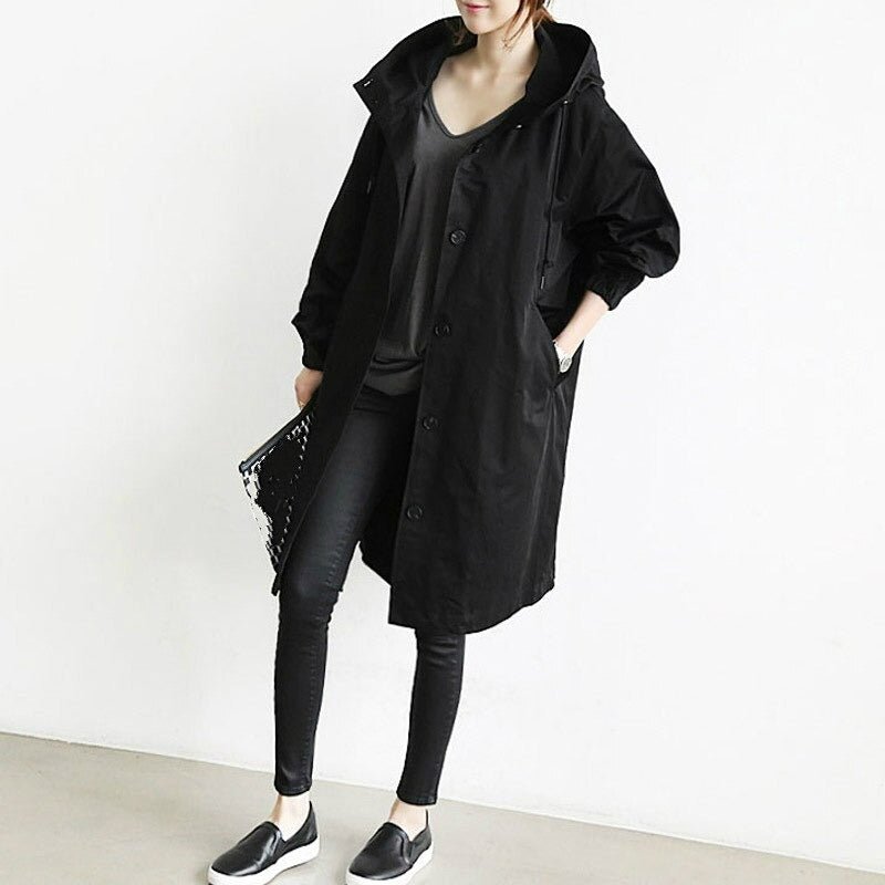 Water Repellent Regular Fit Adjustable Trench Coat for Women | Rainwear