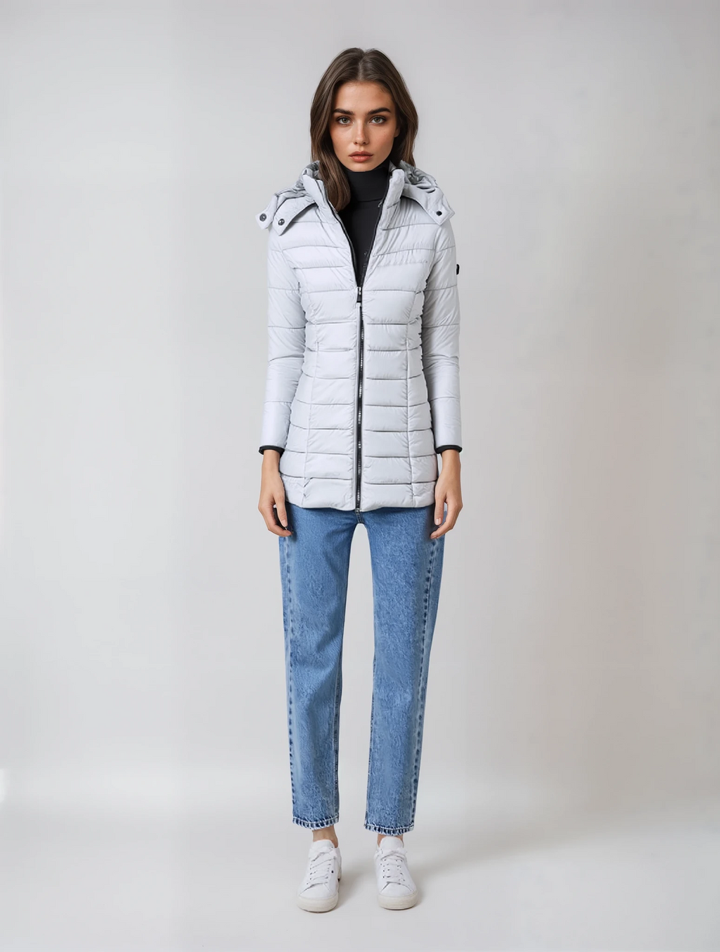Women's Winter Jacket | Quilted with Detachable Hood