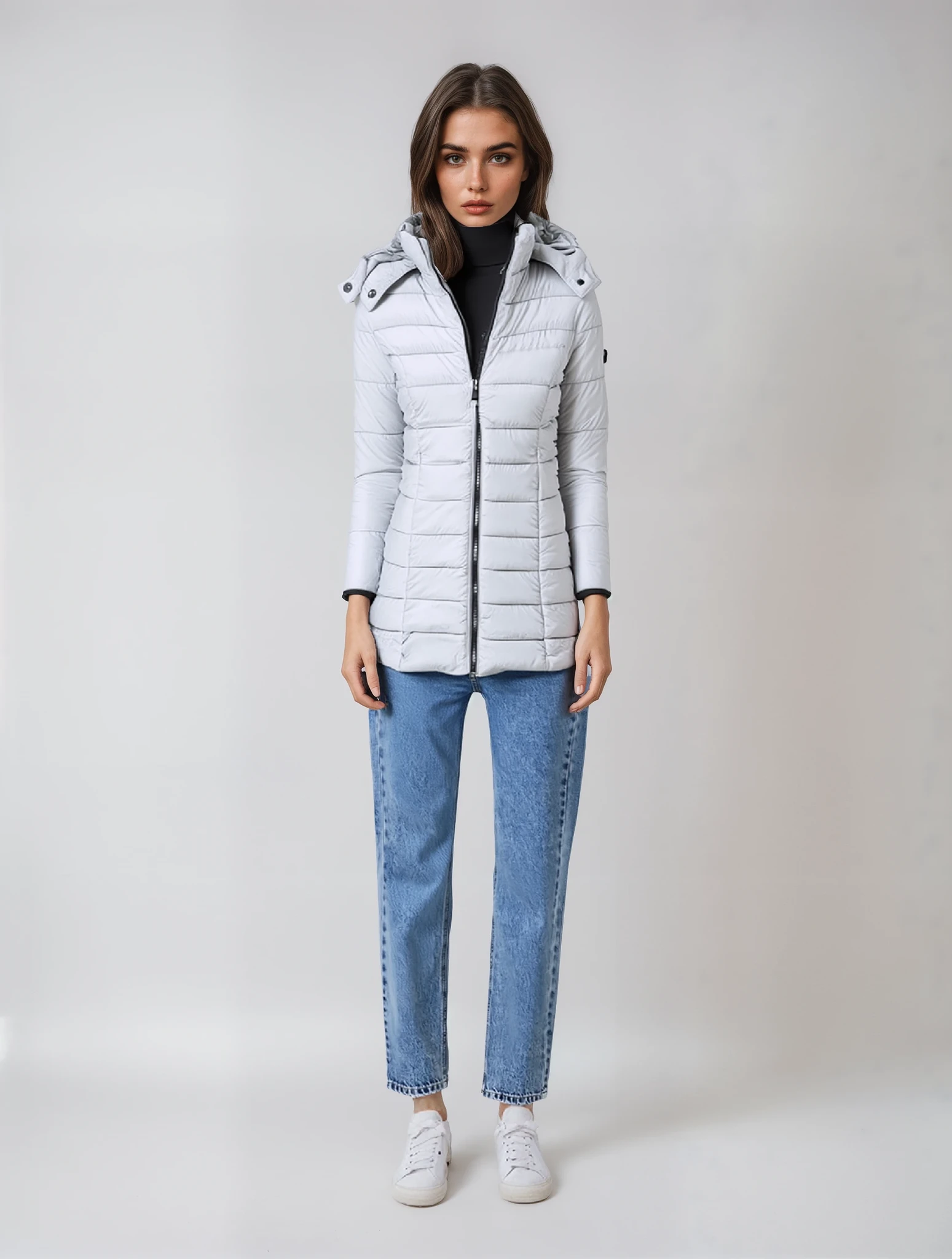 Women's Winter Jacket | Quilted with Detachable Hood