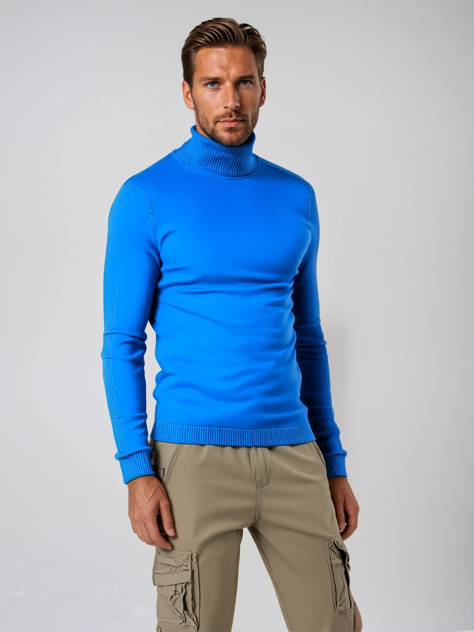 Men's Turtleneck Sweater with Slim Fit