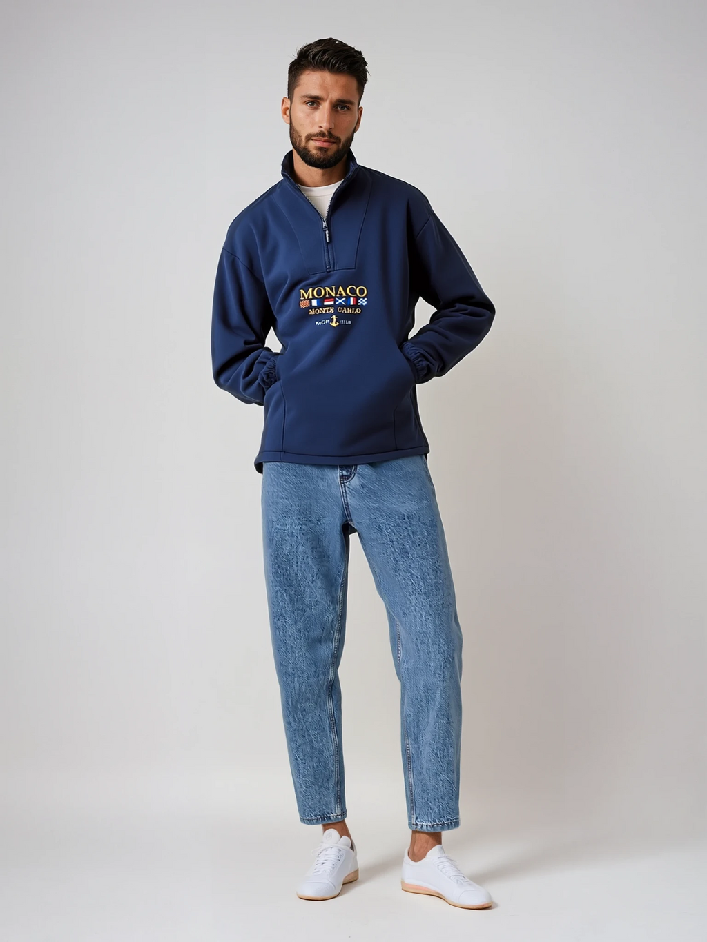 Classic™ Men's Fleece Sweater with Zip Collar
