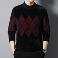 Luxe™ Men's Sweater with Diamond Pattern