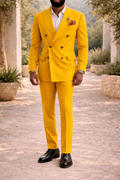 Double Breasted Tailored Two Piece Wedding Suit for Men | Formal Occasion Set