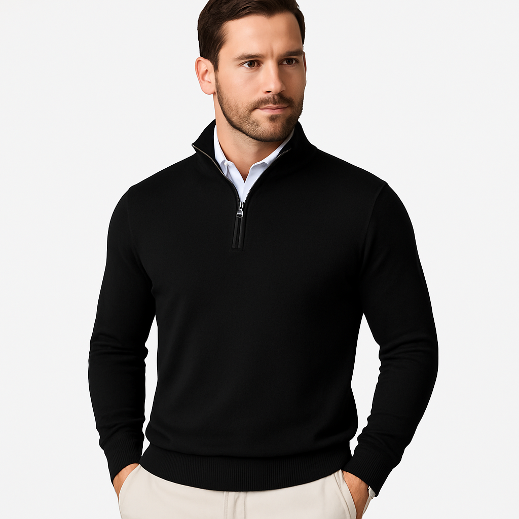 ZAAN Original | Luxe Men's Sweater with Zip Collar