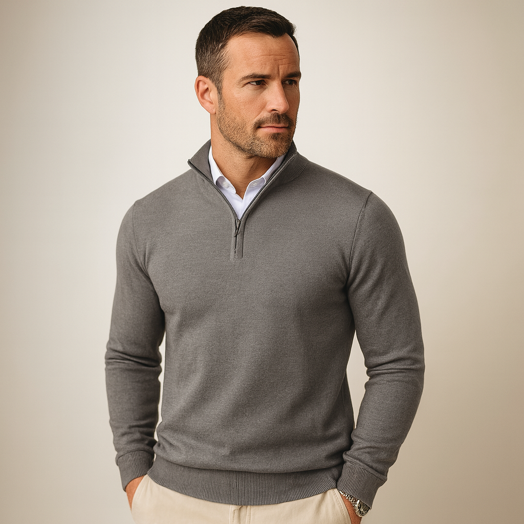 ZAAN Original | Luxe Men's Sweater with Zip Collar