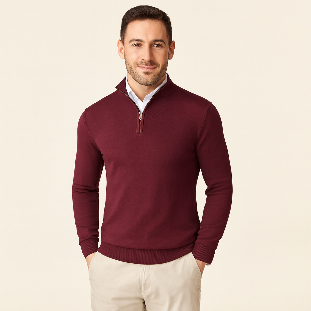 ZAAN Original | Luxe Men's Sweater with Zip Collar