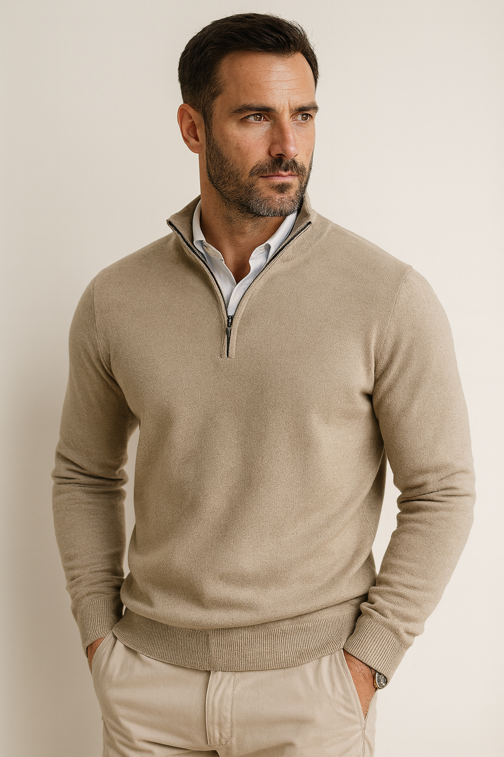ZAAN Original | Luxe Men's Sweater with Zip Collar