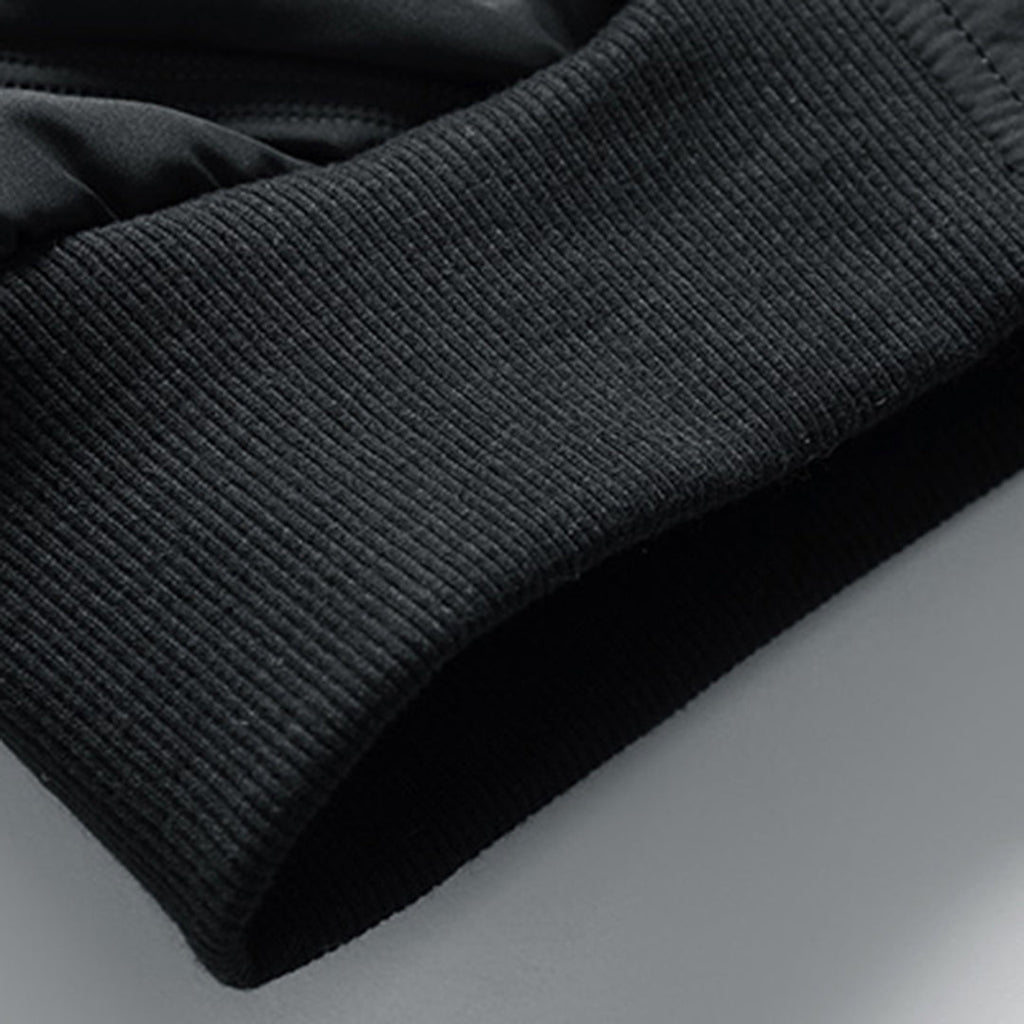 Black Quilted Padded Zip Up Winter Jacket for Men | Cold Weather Outerwear