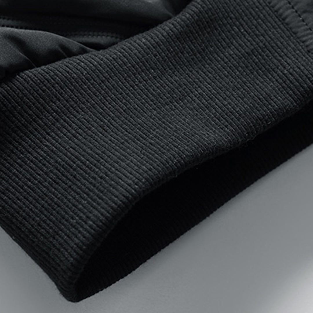 Black Quilted Padded Zip Up Winter Jacket for Men | Cold Weather Outerwear