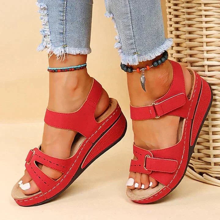 Adjustable Strap Wedge Sandals for Women