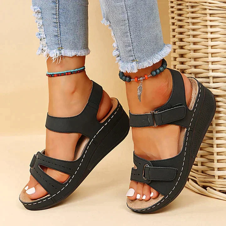 Adjustable Strap Wedge Sandals for Women