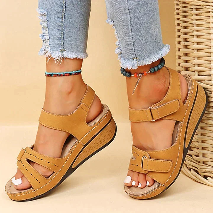 Adjustable Strap Wedge Sandals for Women