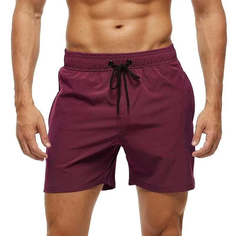 Men's Quick-Dry Swim Shorts with Elastic Waistband