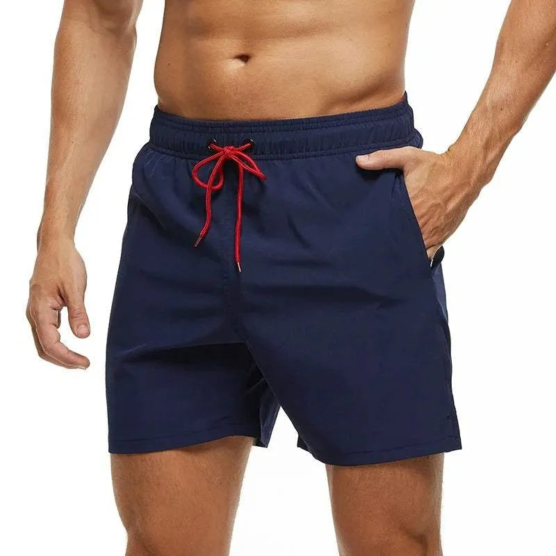 Men's Quick-Dry Swim Shorts with Elastic Waistband