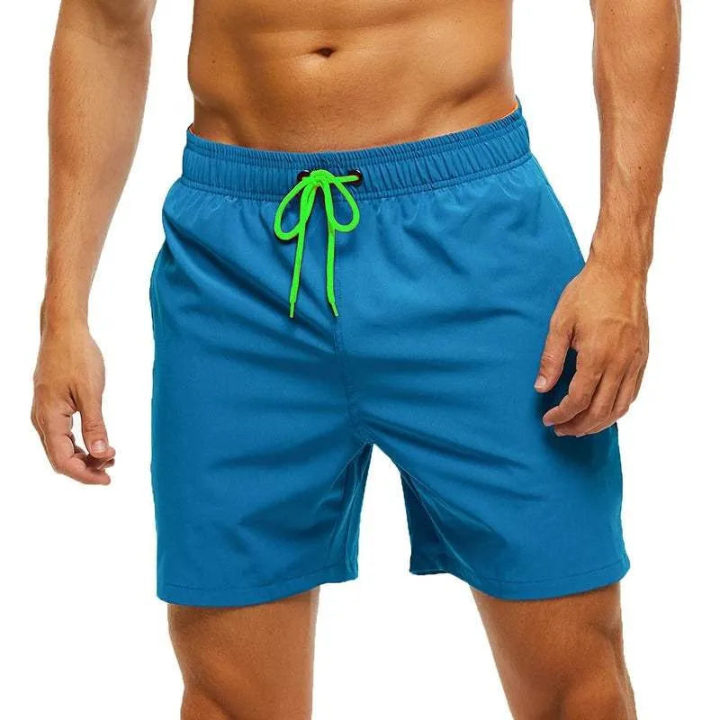 Men's Quick-Dry Swim Shorts with Elastic Waistband