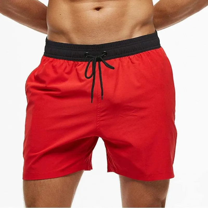 Men's Quick-Dry Swim Shorts with Elastic Waistband