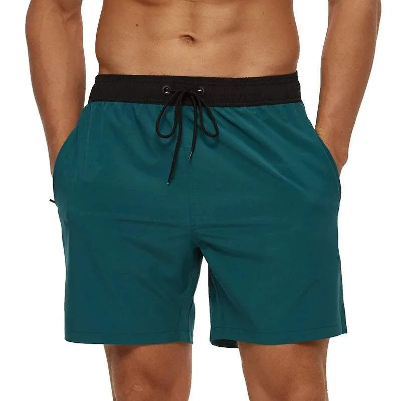 Men's Quick-Dry Swim Shorts with Elastic Waistband