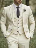 Slim Fit Three-Piece Suit for Men | Glossy Finish