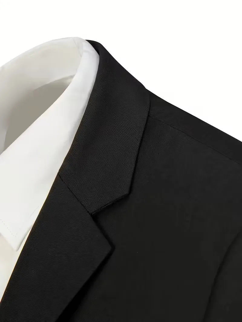Slim Fit Three-Piece Suit for Men | Glossy Finish