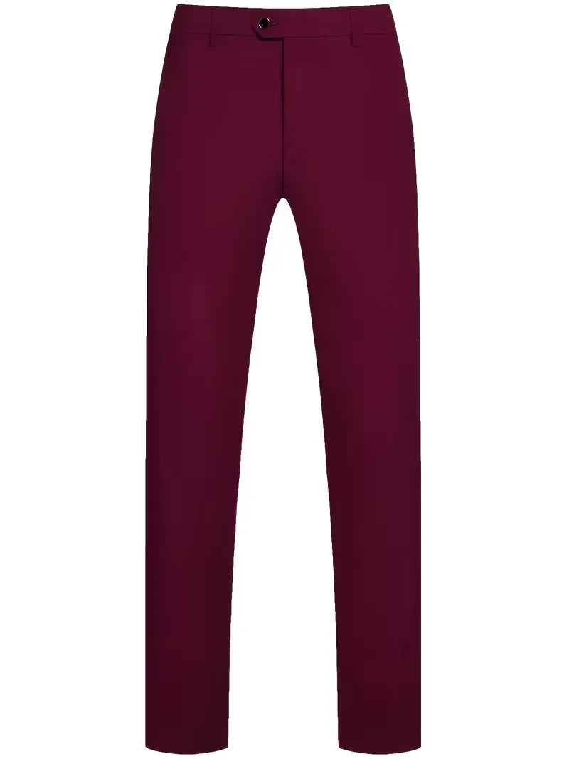 Slim Fit Three-Piece Suit for Men | Glossy Finish