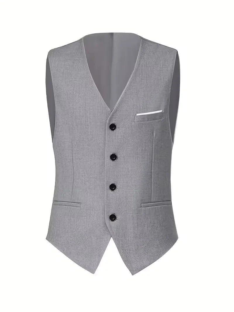 Slim Fit Three-Piece Suit for Men | Glossy Finish