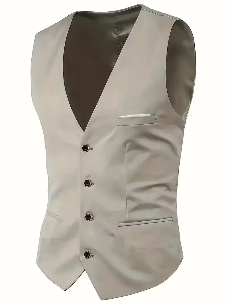 Slim Fit Three-Piece Suit for Men | Glossy Finish