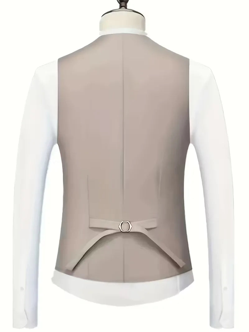Slim Fit Three-Piece Suit for Men | Glossy Finish