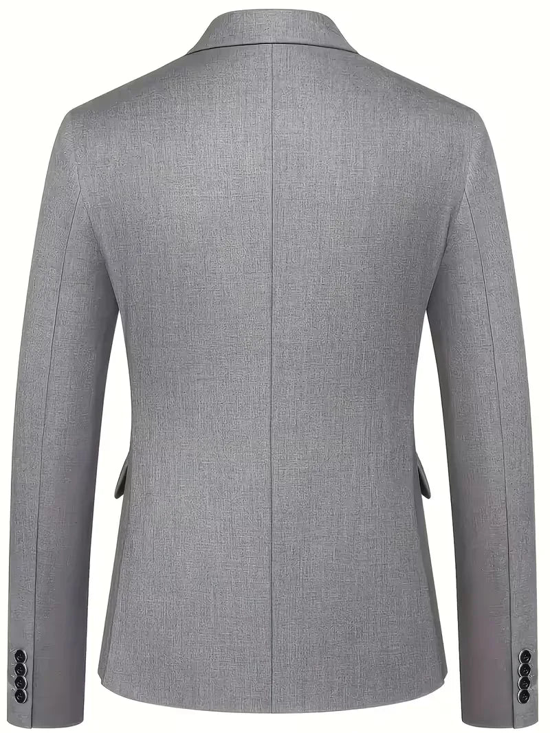 Slim Fit Three-Piece Suit for Men | Glossy Finish