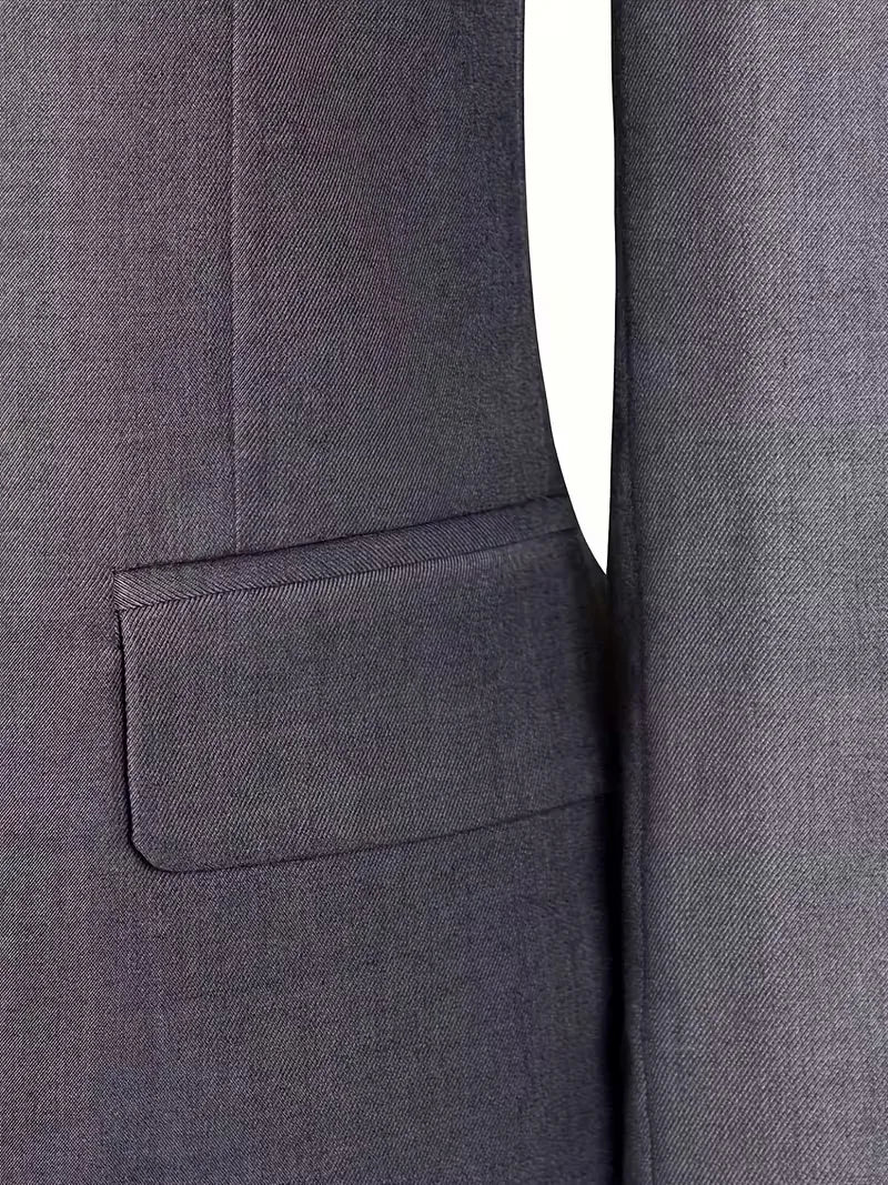 Slim Fit Three-Piece Suit for Men | Glossy Finish
