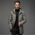 Waterproof Windproof Hooded Winter Jacket for Men | Zip Closure Outerwear