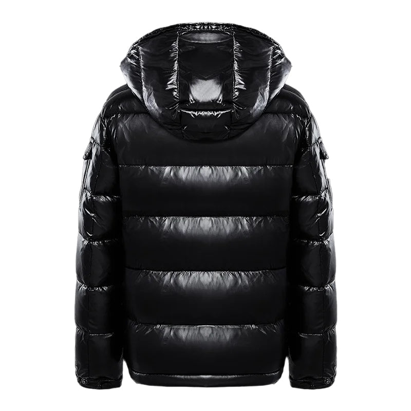 Black Insulated Down Puffer Winter Jacket for Men | Warm Outerwear Collection