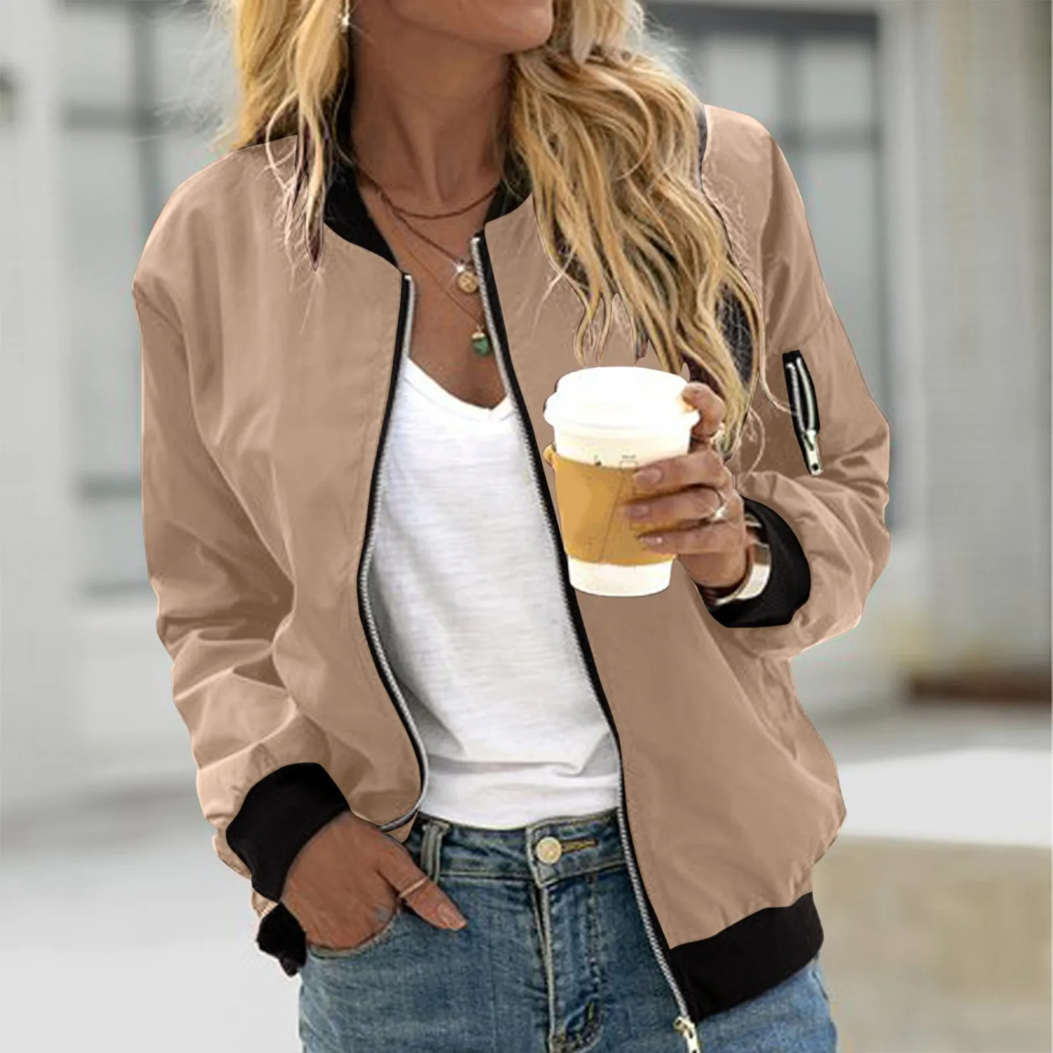 Classic Women's Bomber Jacket | Fashionable Jacket