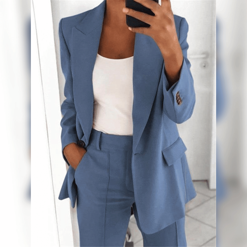Women's Two-Piece Suit Tailored Blazer and Trousers for Women