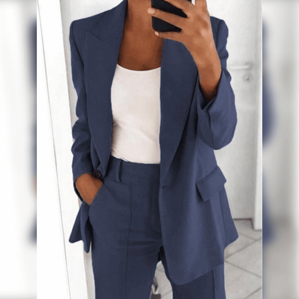 Women's Two-Piece Suit Tailored Blazer and Trousers for Women