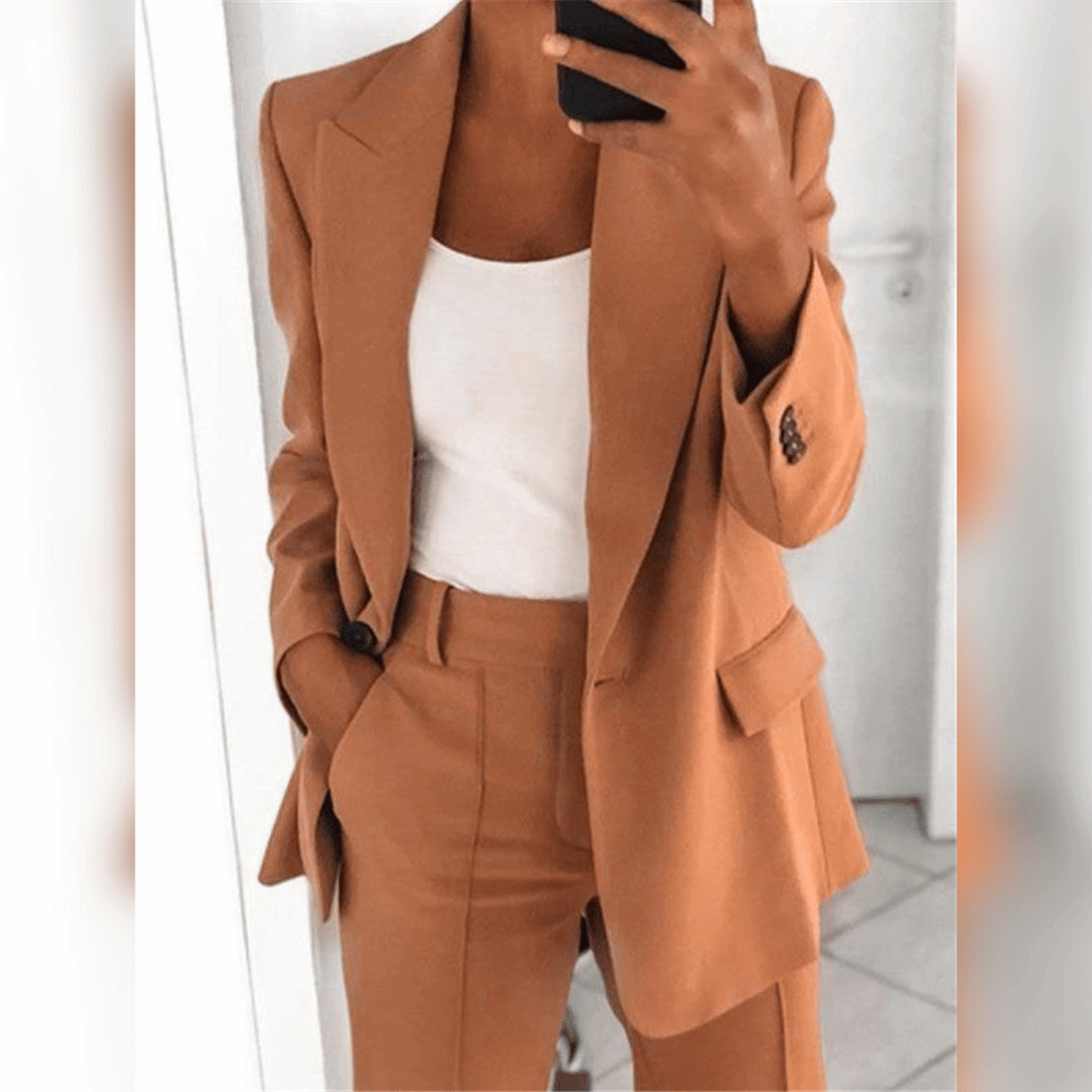 Women's Two-Piece Suit Tailored Blazer and Trousers for Women