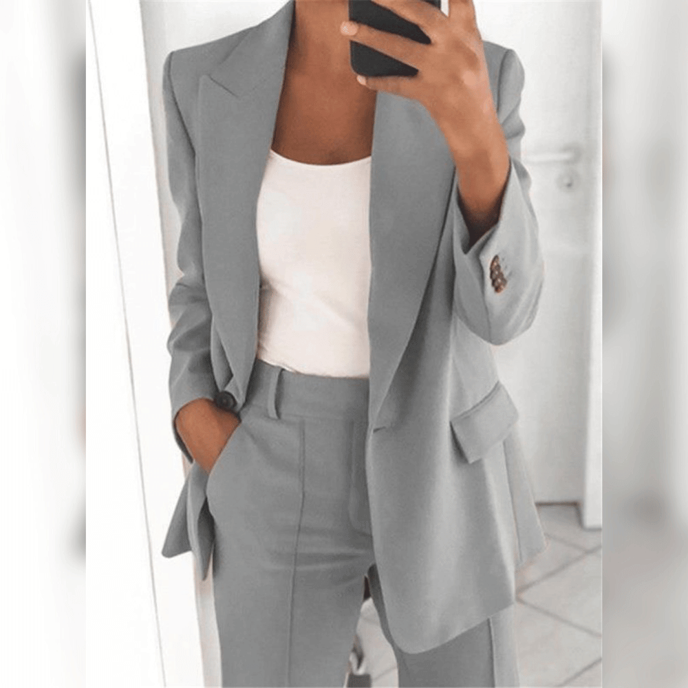 Women's Two-Piece Suit Tailored Blazer and Trousers for Women