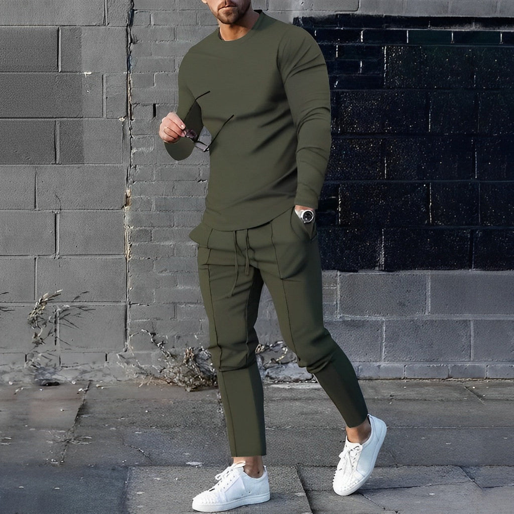 Lightweight Breathable Elastic Waist Two-Piece Set for Men