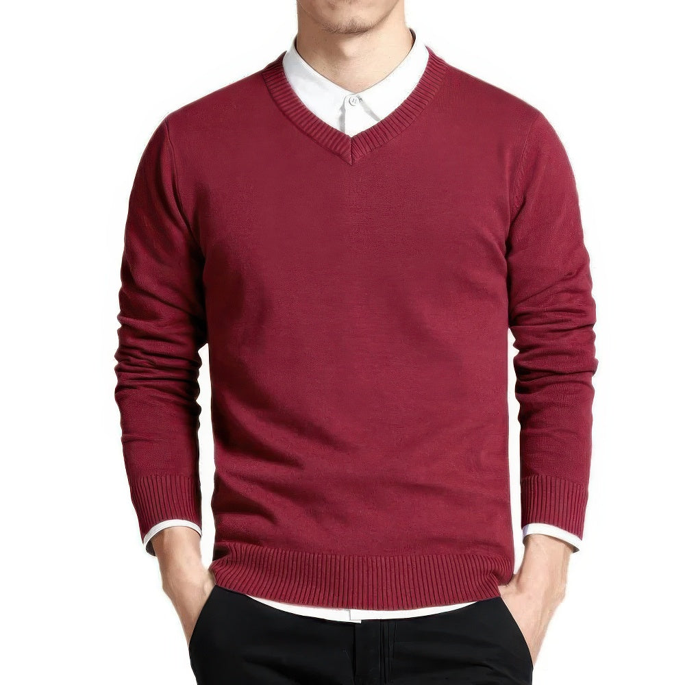 Sanderijn™ Classic Men's Sweater with V-neck