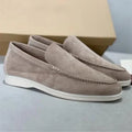 Men's Slip-On Loafers with Moccasin Stitching and Contrast Sole