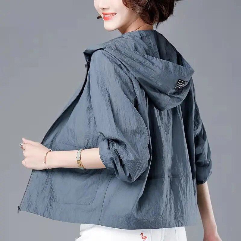 Light Women's Summer Jacket | Hooded Jacket