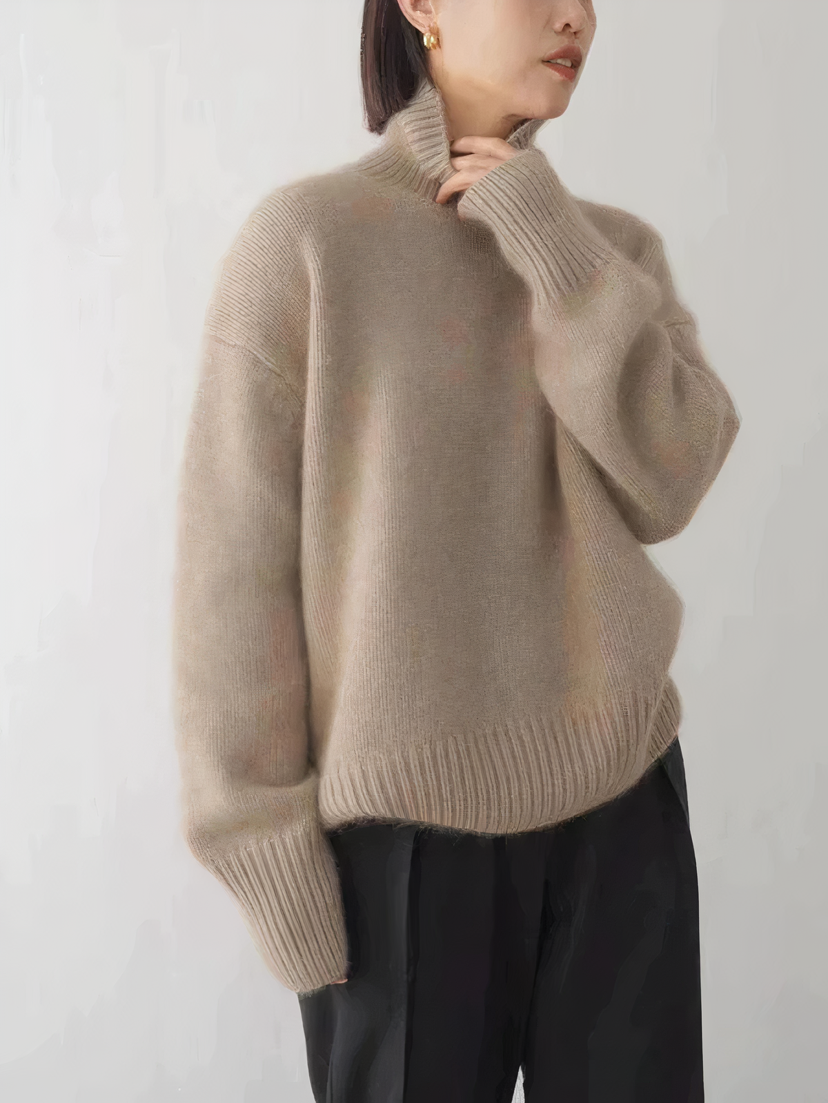 Babette™ Warm Oversized Sweater with Collar