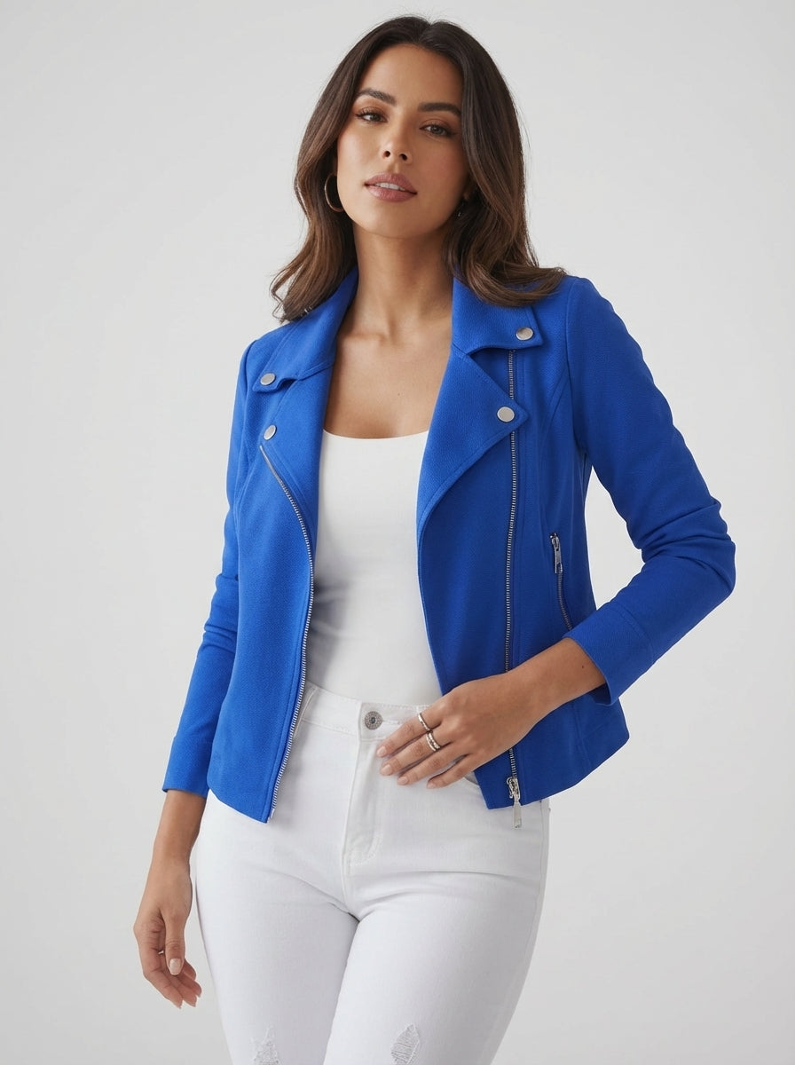 Women's Blazer | Tailored Fit with Biker-Inspired Details