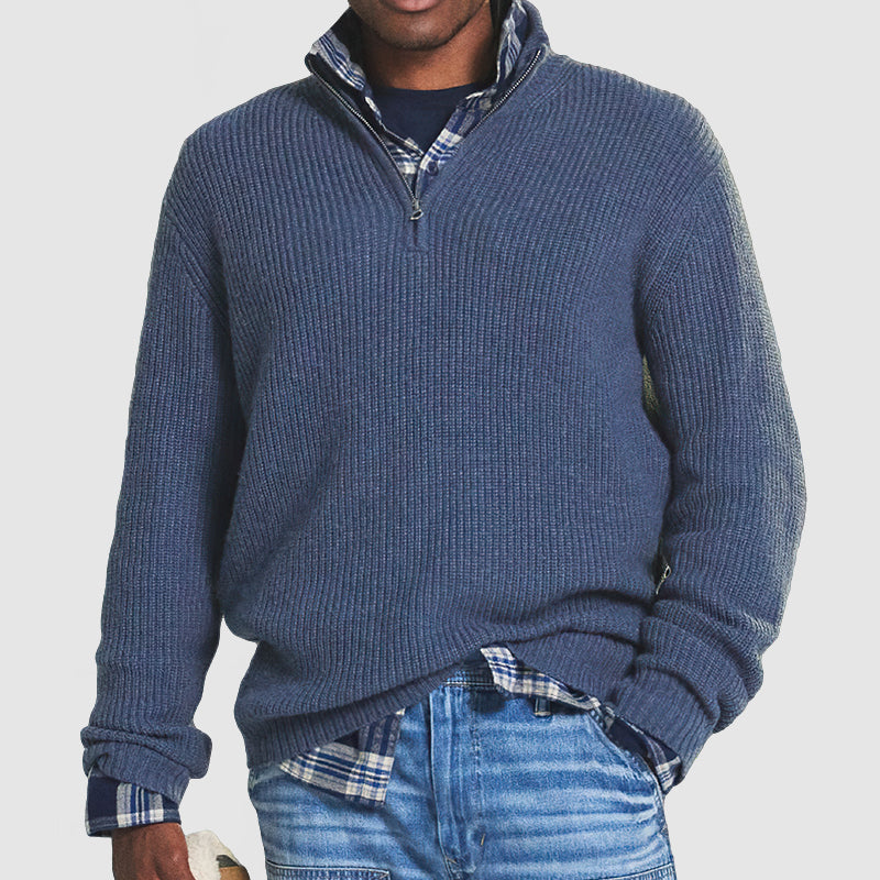 Giovanni Moretti | Cashmere Men's Sweater with Zipper