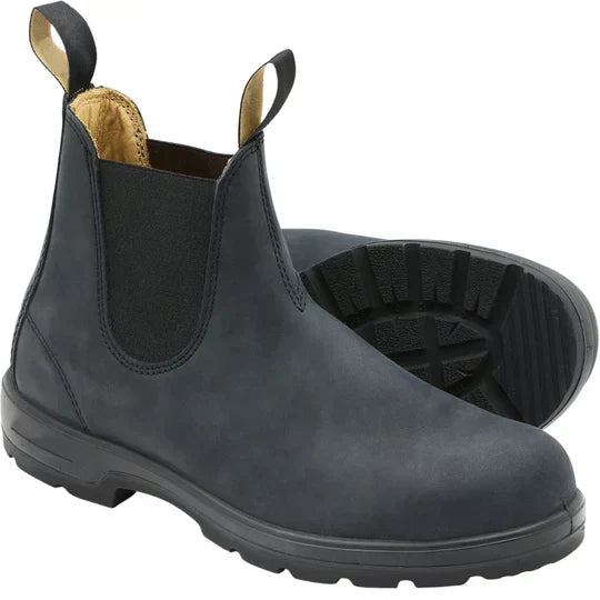 Waterproof Vegan Leather Slip On Chelsea Boots for Men | Elastic Side Panels