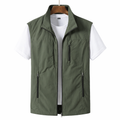 Lightweight Zip Front Utility Vest for Men | Sleeveless Layering Piece