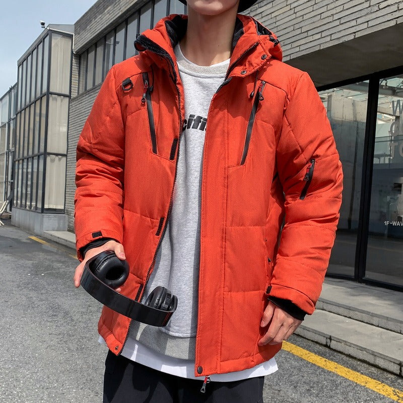 Insulated Hooded Ski Suit Jacket and Bib Pants Set for Men | Winter Sports