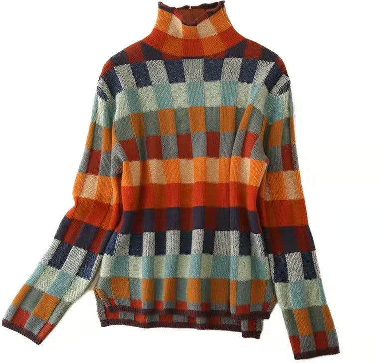 Louisa™ Colorful Checkered Sweater