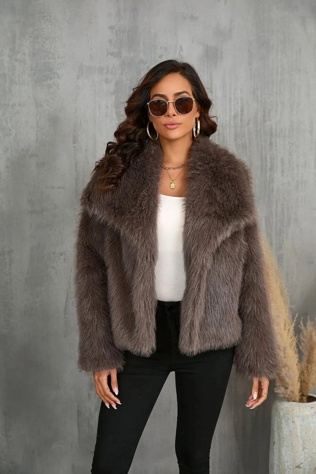 Luxury Women's Faux Fur Jacket | Warm and Elegant