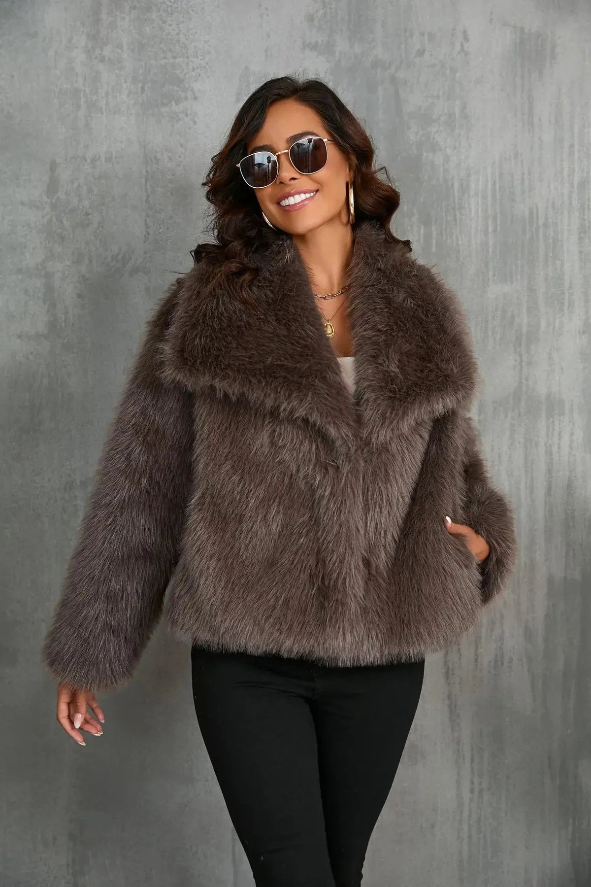 Luxury Women's Faux Fur Jacket | Warm and Elegant