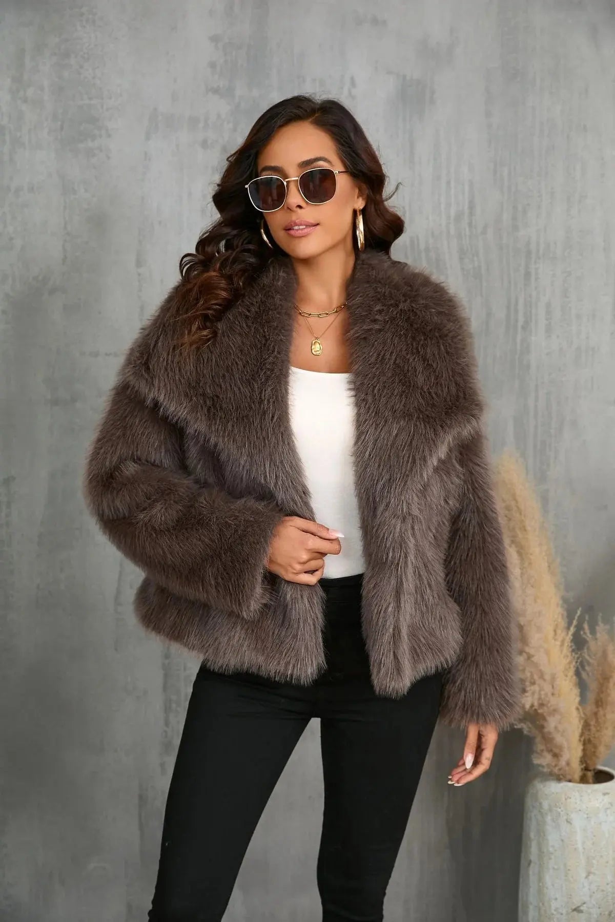 Luxury Women's Faux Fur Jacket | Warm and Elegant